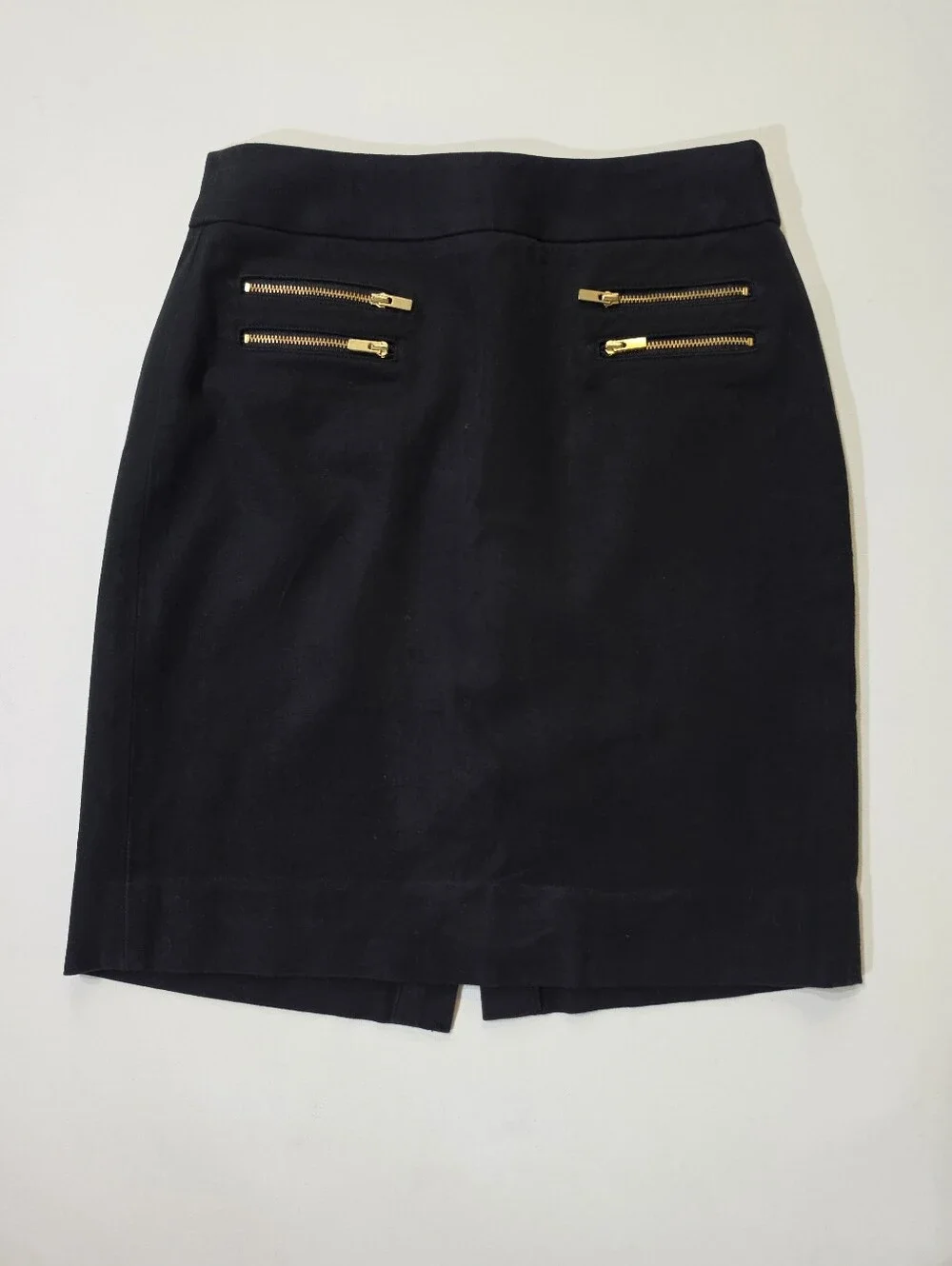 Banana Republic Pencil Skirt Womens Size 00P Black Zippered Pocket Career Wear